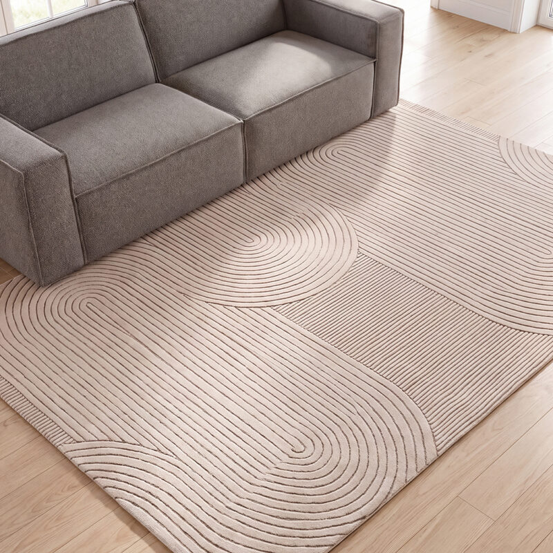 LABEL51 Vloerkleden Lavita - Taupe - Polyester - 160x230 cm