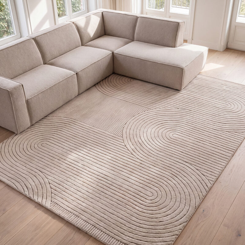 LABEL51 Vloerkleden Lavita - Taupe - Polyester - 200x290 cm
