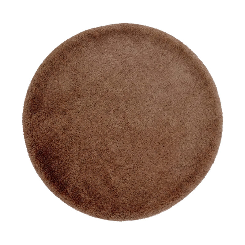 LABEL51 Vloerkleden Indy - Chocolate - Polyester - 200x200 cm - Rond Indy