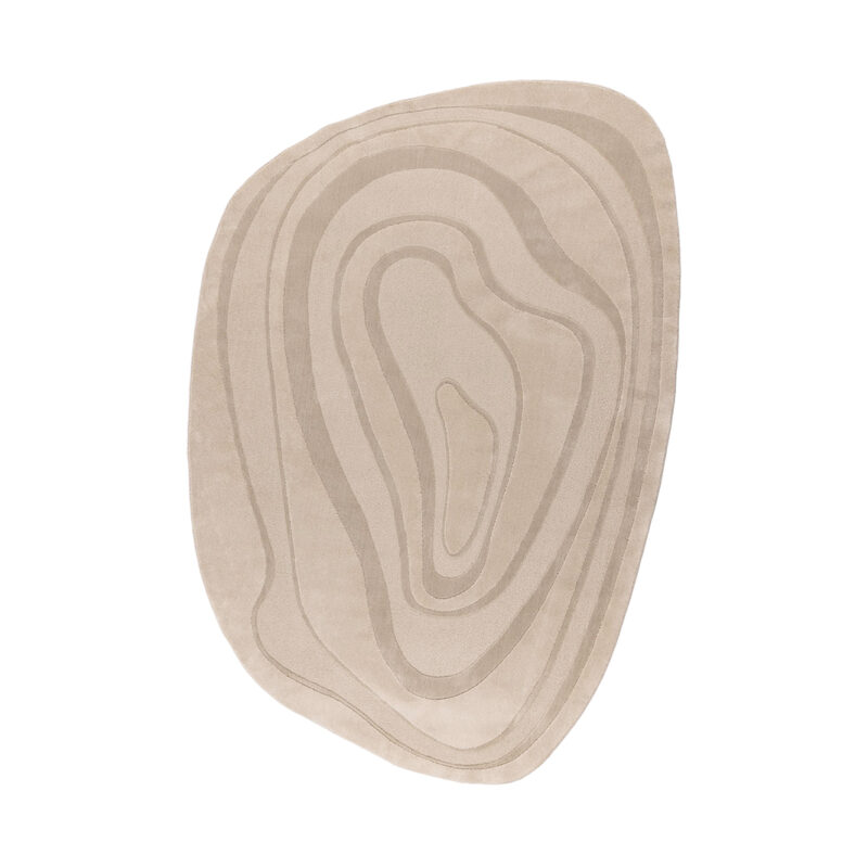 LABEL51 Vloerkleden Vinto - Beige - Polyester - 160x230 cm - Organisch Vinto
