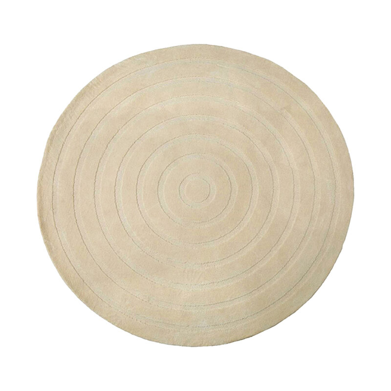 LABEL51 Vloerkleden Agra - Zand - Polyester - 150x150 cm - Rond Agra