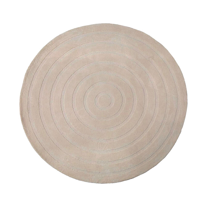 LABEL51 Vloerkleden Agra - Taupe - Polyester - 200x200 cm - Rond Agra