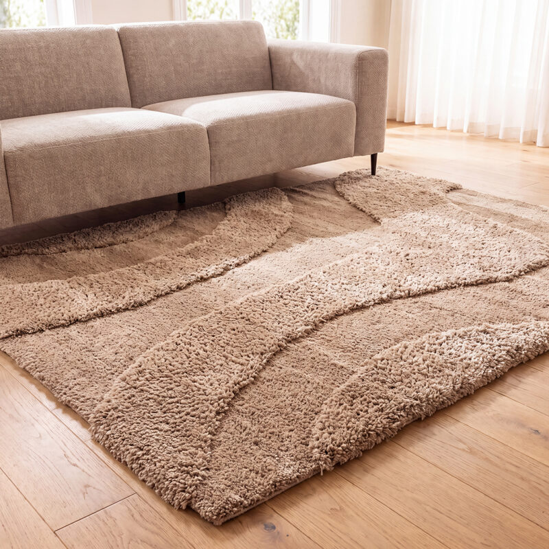 LABEL51 Vloerkleden Rima - Beige - Polyester - 160x230 cm