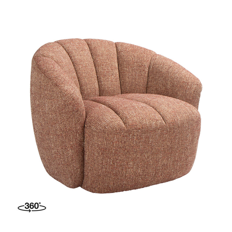 LABEL51 Fauteuil Marvito - Burgundy - Rustic Weave - One Size Marvito