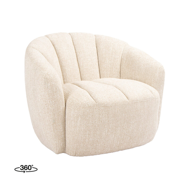 LABEL51 Fauteuil Marvito - Naturel - Rustic Weave - One Size Marvito