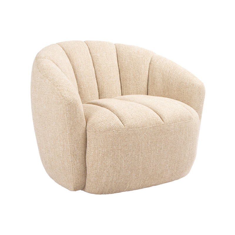 LABEL51 Fauteuil Marvito - Beige - Rustic Weave - One Size Rustic Weave