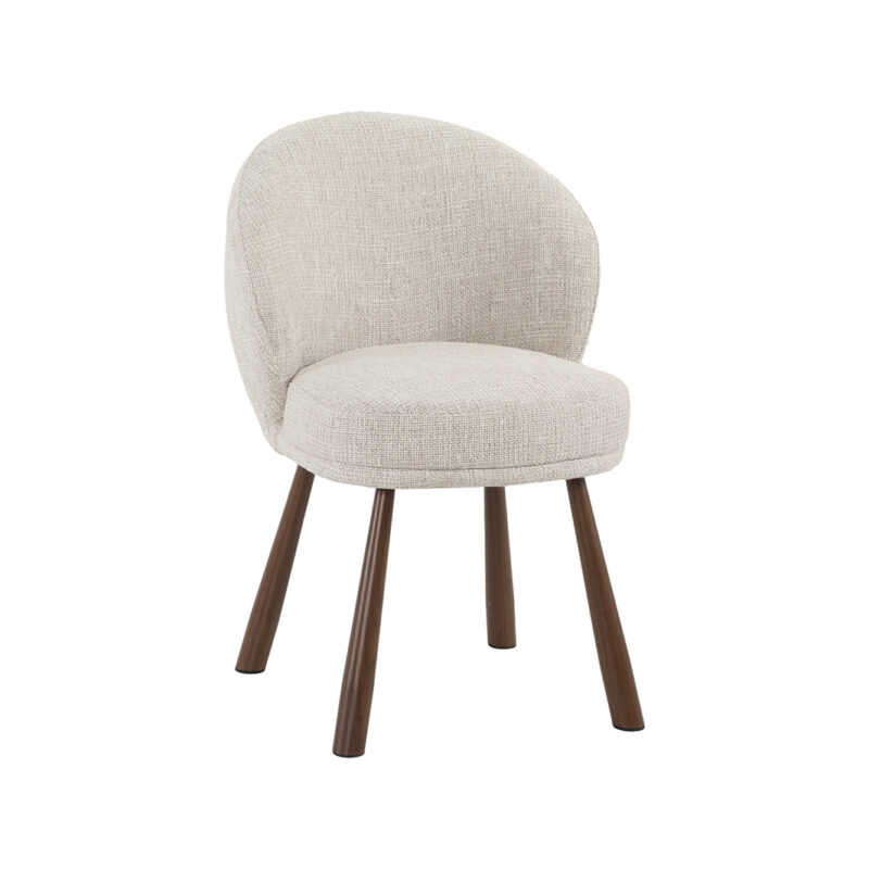 LABEL51 Eetkamerstoel Haya - Naturel - Pure Weave - Walnoot Metaal