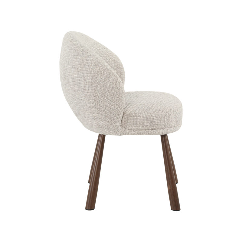 LABEL51 Eetkamerstoel Haya - Naturel - Pure Weave - Walnoot Metaal Pure Weave