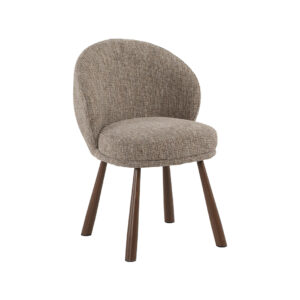 LABEL51 Eetkamerstoel Haya - Taupe - Pure Weave - Walnoot Metaal