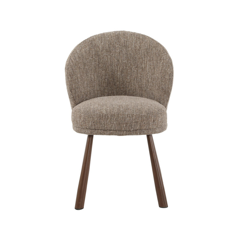 LABEL51 Eetkamerstoel Haya - Taupe - Pure Weave - Walnoot Metaal Haya