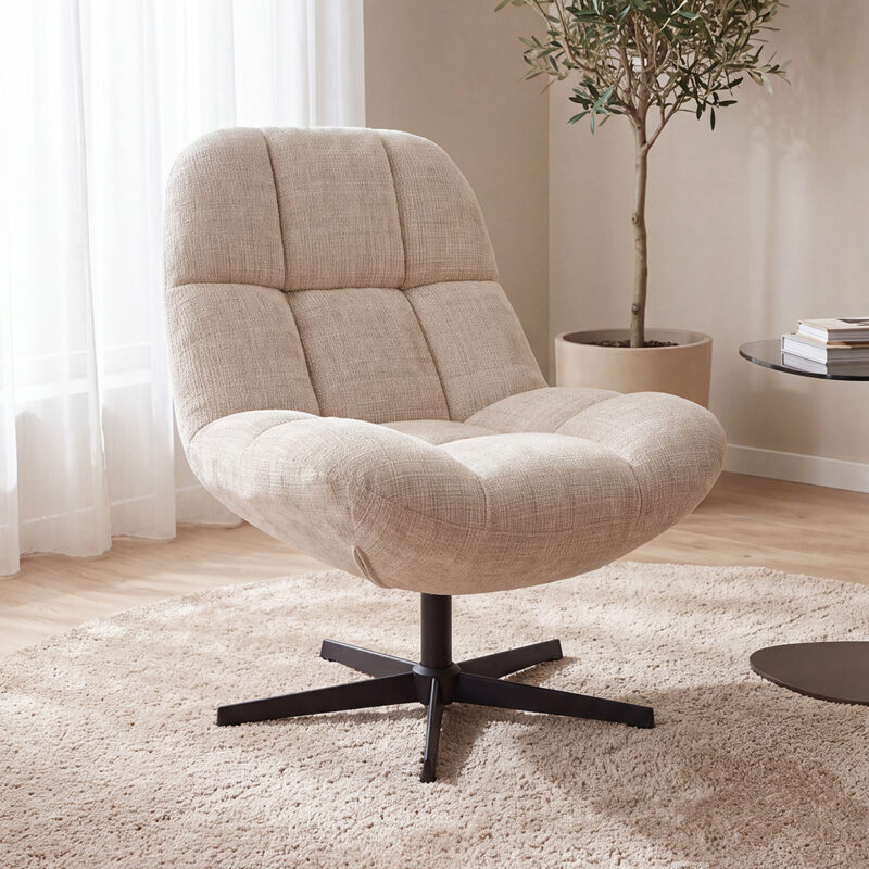 LABEL51 Fauteuil Cocoon - Naturel - Cremona - One Size