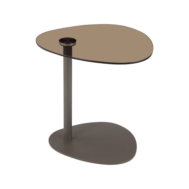 LABEL51 Bijzettafel Lilly - Brown - Metaal - 48 cm Metaal