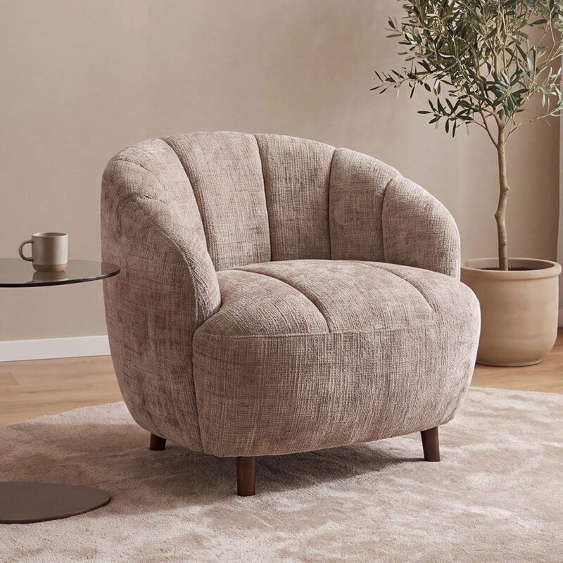 LABEL51 Fauteuil Vera - Taupe - Cremona - One Size