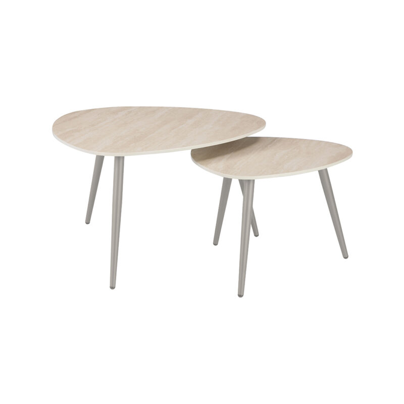 LABEL51 Salontafel Alba - Naturel - Metaal - 84 cm