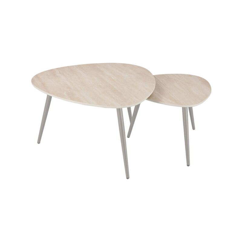 LABEL51 Salontafel Alba - Naturel - Metaal - 84 cm Metaal