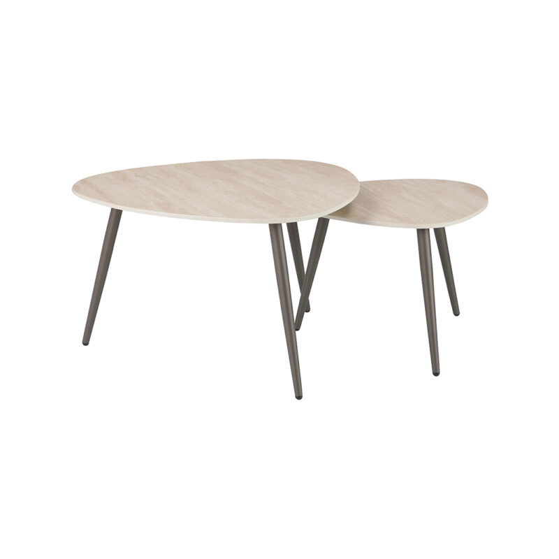 LABEL51 Salontafel Alba - Naturel - Keramiek - 84 cm Alba