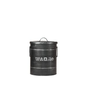 LABEL51 Wasmand - Antiek Zwart - Metaal - S
