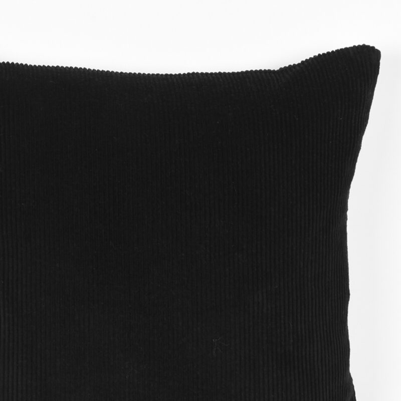 LABEL51 Sierkussen Rib - Zwart - Katoen - 45x45 cm Rib