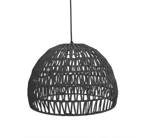 LABEL51 Hanglamp Rope - Zwart - Katoen - L