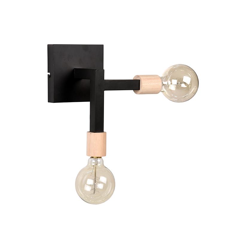 LABEL51 Wandlamp Loco - Zwart - Metaal - SALE Loco