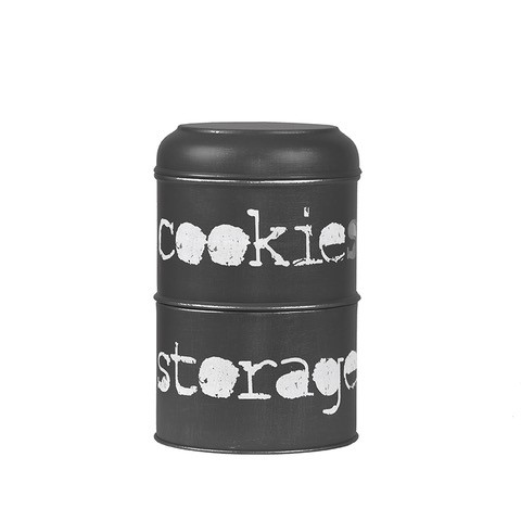 LABEL51 Opbergbox - Antiek Zwart - Metaal - 17x17x27 cm