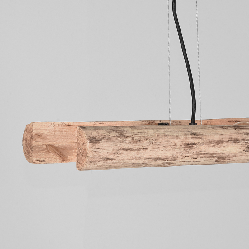 LABEL51 Hanglamp Woody - Naturel - Hout - 4-Lichts Hout