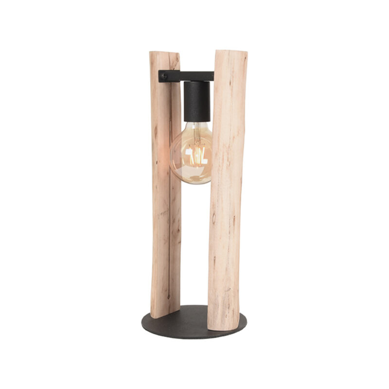LABEL51 Tafellamp Woody - Naturel - Hout - One Size