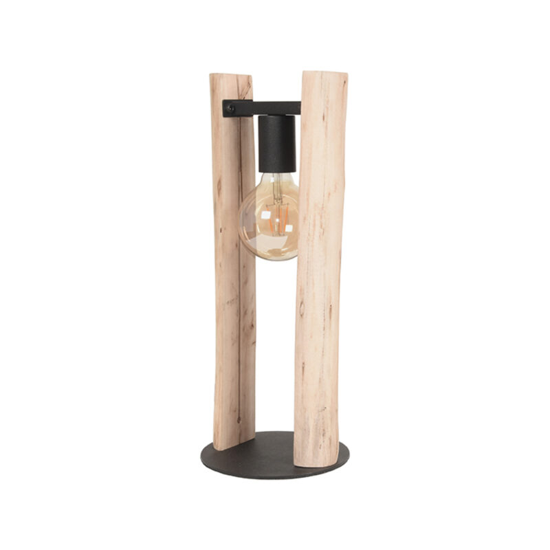 LABEL51 Tafellamp Woody - Naturel - Hout - One Size Woody