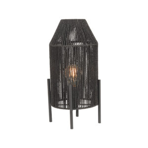 LABEL51 Tafellamp Ibiza - Zwart - Jute - 1-Lichts