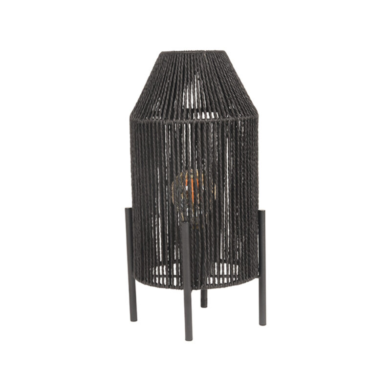 LABEL51 Tafellamp Ibiza - Zwart - Jute - 1-Lichts Ibiza
