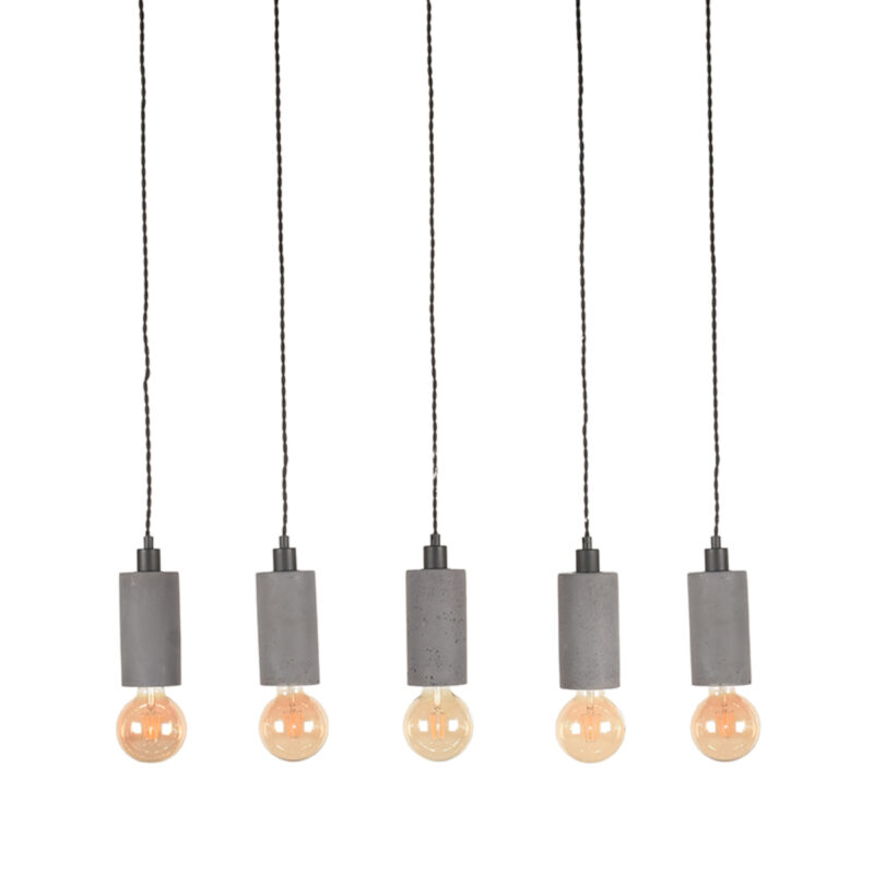 LABEL51 Hanglamp Fresco - Beton - Beton - 5-Lichts Fresco
