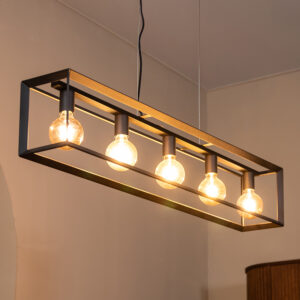 LABEL51 Hanglamp Tetto - Zwart - Metaal - 5-Lichts