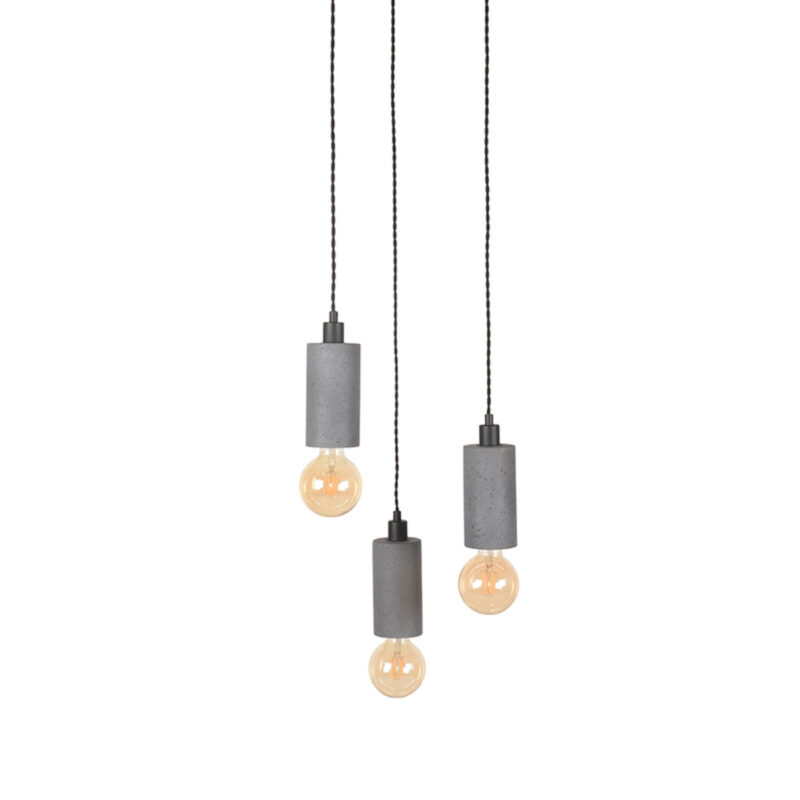 LABEL51 Hanglamp Fresco - Beton - Beton - 3-Lichts Fresco