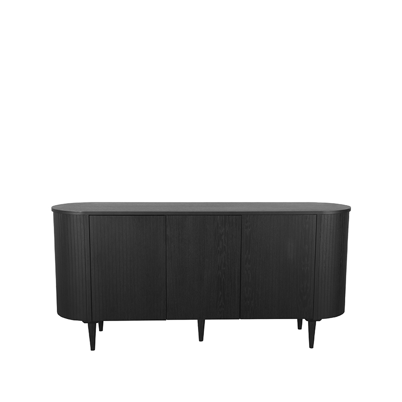 LABEL51 Dressoir Oliva - Zwart - Eiken - 180 cm Eiken