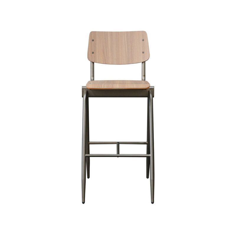 LABEL51 Barkruk Solid - Walnoot - Hout - Hoog Hout