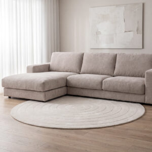 LABEL51 Vloerkleden Agra - Ivoor - Polyester - 200x200 cm - Rond