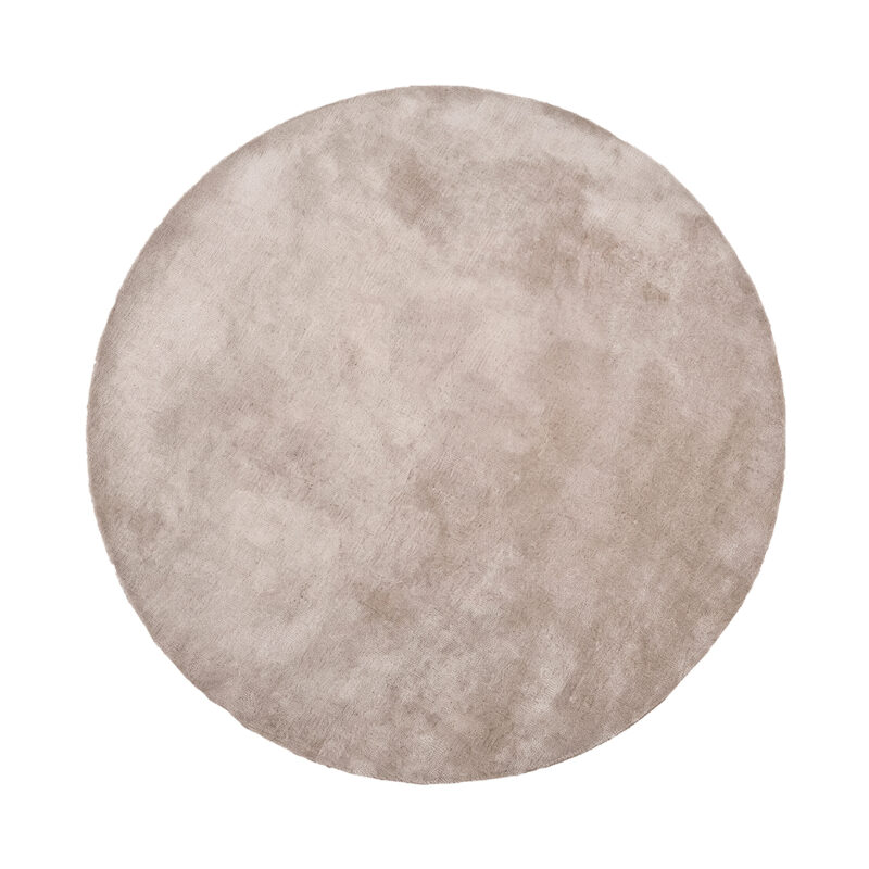 LABEL51 Vloerkleden Mila - Taupe - Polyester - 200x200 cm - Rond Mila