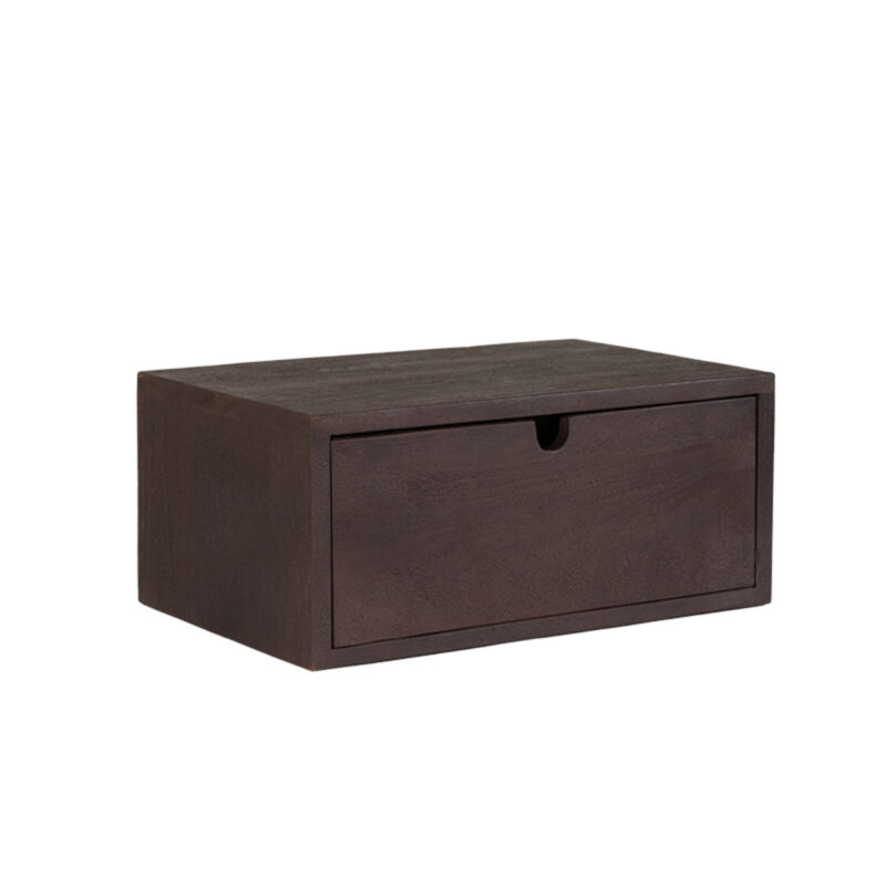 LABEL51 Wandplanken Hover - Espresso - Mangohout - 45 cm Mangohout