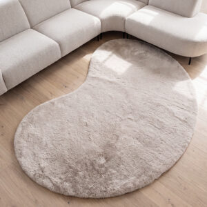 LABEL51 Vloerkleden Indy - Licht Taupe - Polyester - 160x230 cm - Organisch