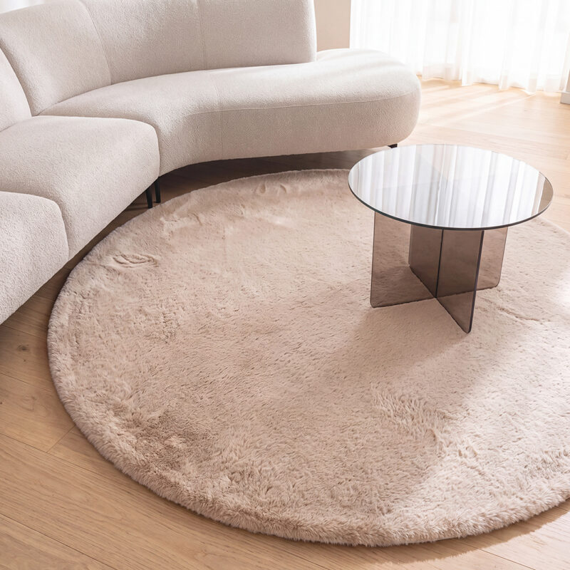 LABEL51 Vloerkleden Indy - Beige - Polyester - 200x200 cm - Rond