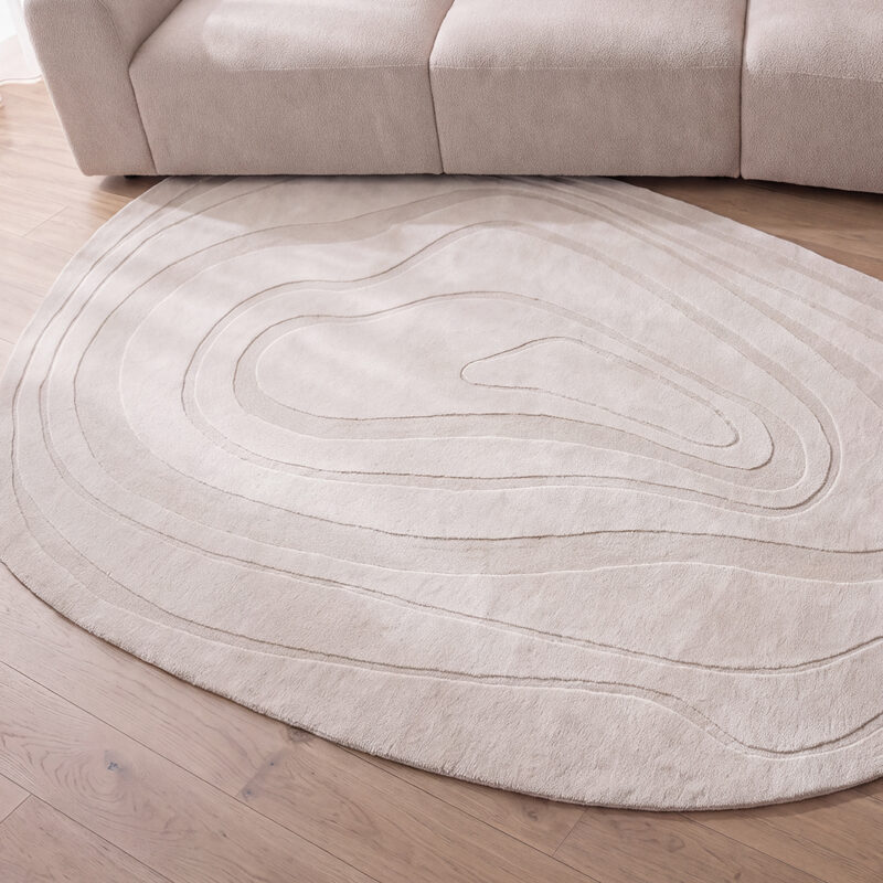 LABEL51 Vloerkleden Vinto - Ivoor - Polyester - 160x230 cm - Organisch