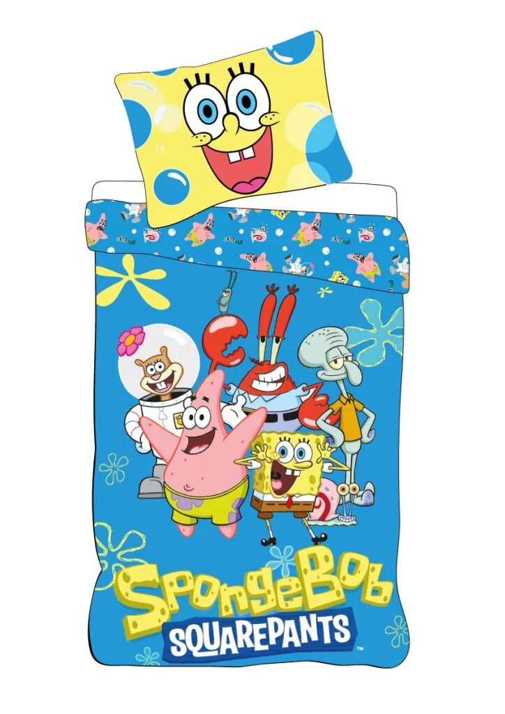 SpongeBob Dekbedovertrek Sea Squad - 100 x 135 cm - 40 x 60 cm - Katoen