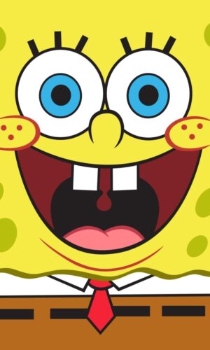 Spongebob strandlaken Big Smile 70 x 140 cm - Geel - 70 x 140 cm - 100% katoen