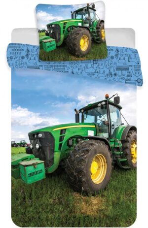 Sweet Home dekbedovertrek Tractor Groen - Multicolor - 100 x 135 cm - 100% katoen